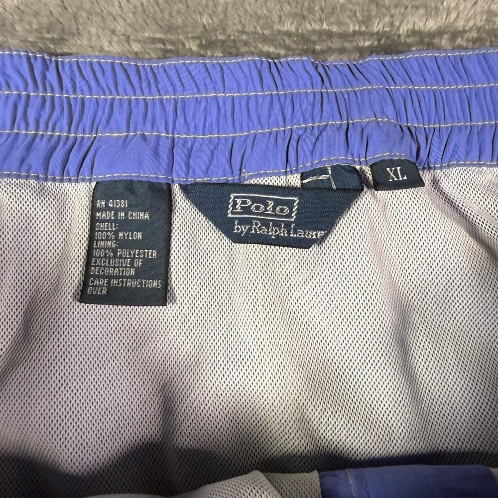Polo Ralph Lauren Mens XL Blue Cargo Swim Trunks Lined Board Shorts Pony Logo